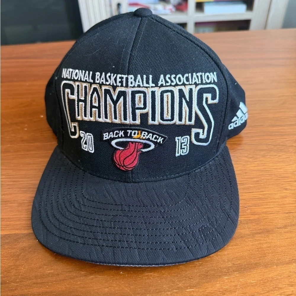 Adidas Black Miami Heat NBA Champions Cap